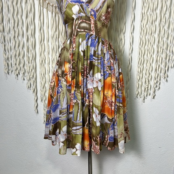 Anthropologie | Aryeh Sleevel Fit N Flare Midi Length Dress Size Small - Picture 3 of 10